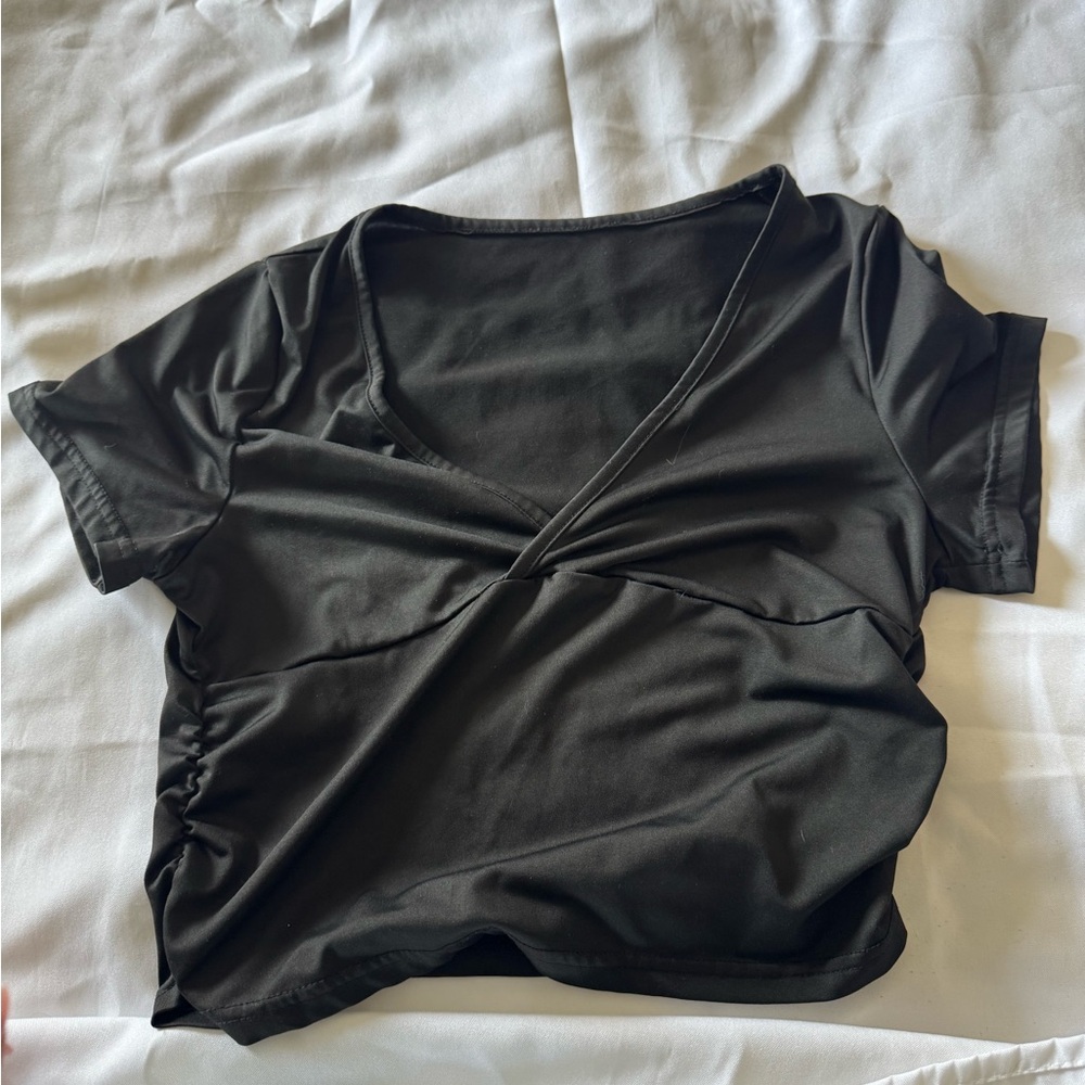 Surplice Crop Top